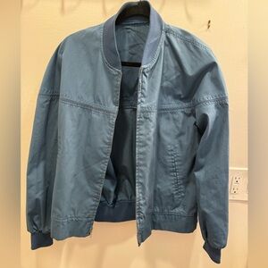 Light blue bomber jacket